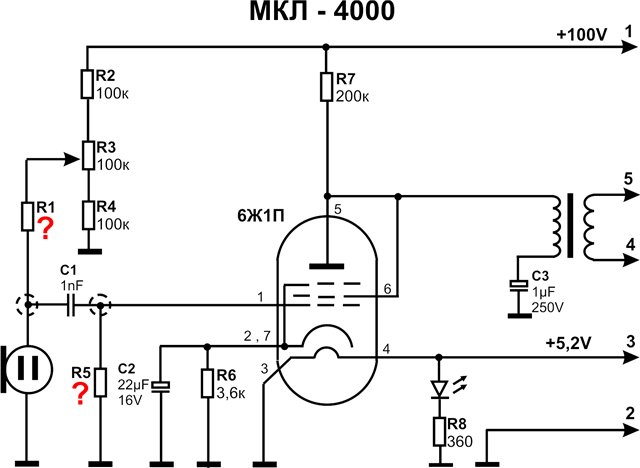 Мл 51 микрофон схема