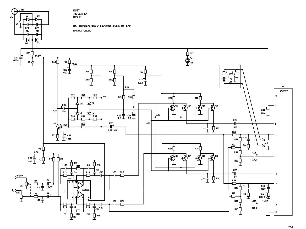 Jbl eon 315 схема