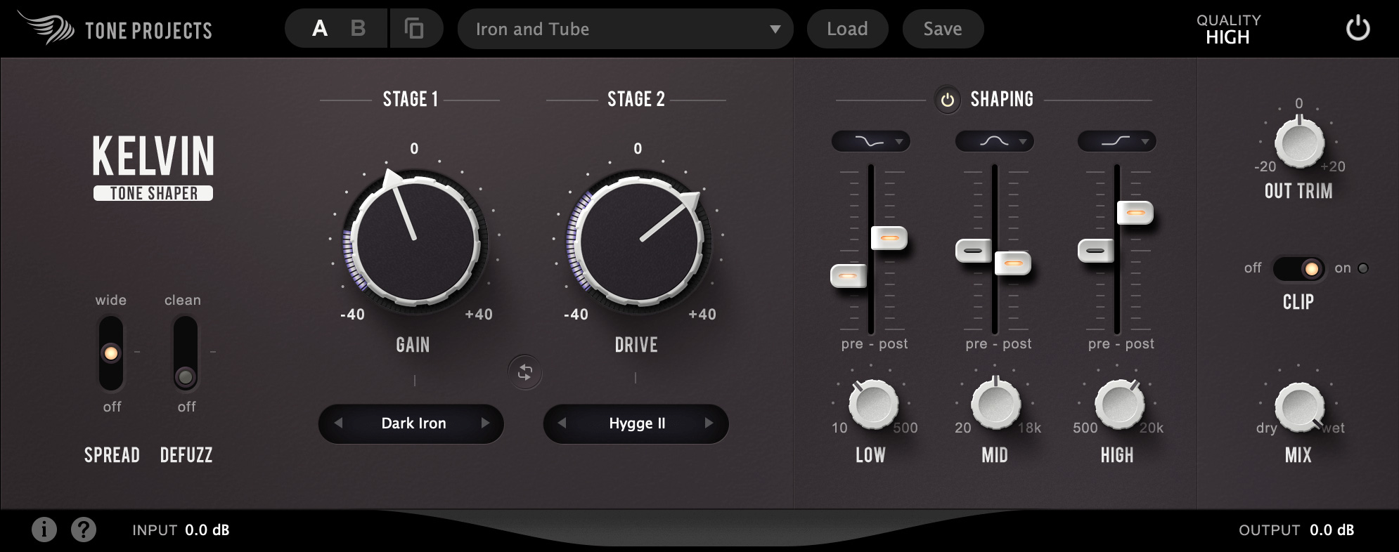 Tone Projects - Kelvin v1.5.0. Project 5 VST. Dual Tone.